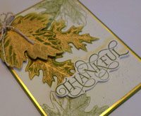 Vintage Leaves in Old Olive & Gold