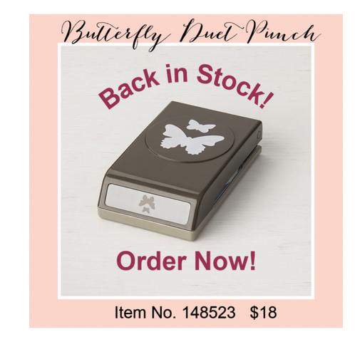 The Butterfly Duet Punch is back in stock!