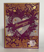 Happy Anniversary with the Floral Heart Die