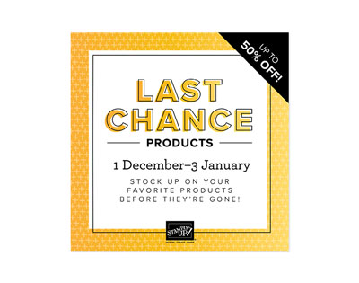 Last Chance Products List is here!