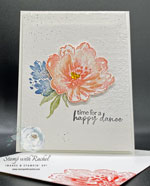 Flowing Flowers for a Happy Birthday Card