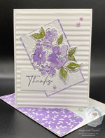 Hand-Penned Petals Card in Highland Heather