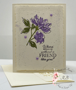 A Simple Card with Hand-Penned Petals