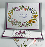 Celebrate You with Dainty Delight on an Easel Fun Fold card