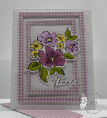 Thanks Card with Hand Penned Petals Bundle