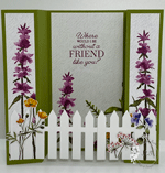 Dainty Flowers DSP Bridge Fun Fold Card