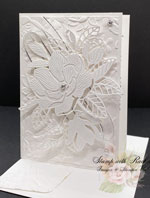 Unveiling Timeless Beauty: Crafting an Elegant Card with White & Silver Magic Using the Magnolia Mood Bundle