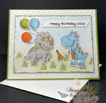 Dino-mite Birthday Fun: A Prehistoric Party Card for Ollie