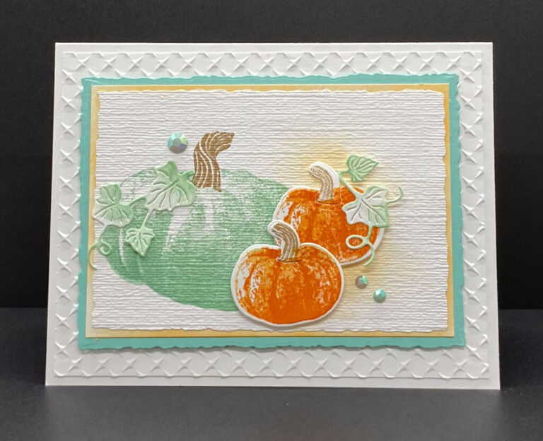 Harvest Charm: Layered Pumpkin Card for Fall