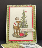 Woodland Christmas Fun Fold Card Using the Rustic Centerpiece Stamp Set