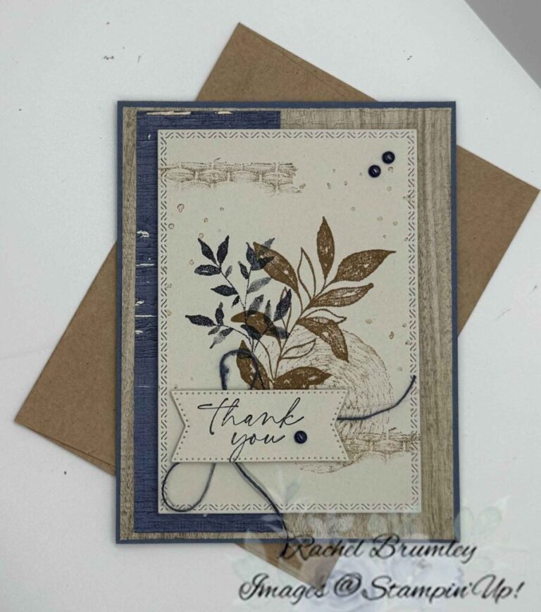 Earthy & Elegant: A Textured Notes Thank You Card