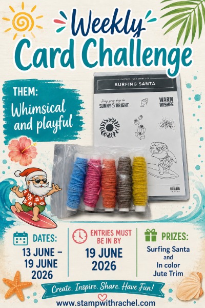 Catch Some Holiday Waves — Surfing Santa & My Weekly Card Challenge
