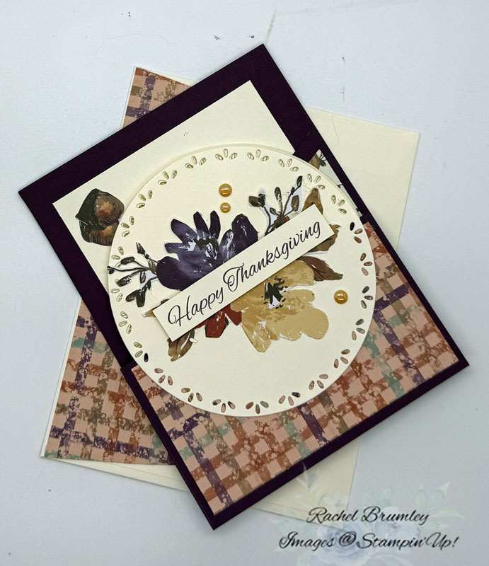 Fun Fold Card:  Autumn Opulence Thanksgiving