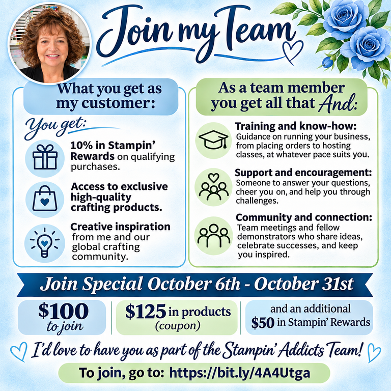 Last Day! Join My Team and Get $175 in Stampin’ Fun for Just $100 and a Christmas Card Tutorial for you